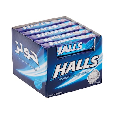Halls Hard Candy With Menthol Flavour 22.4gx20 Pieces