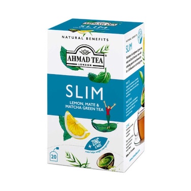 شاي أحمد تي سليم بالليمون والمتة والشاي الأخضر الماتشا 1.5 جرام × 20 كيس شاي