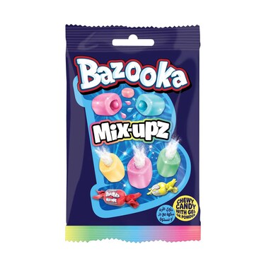 Bazooka Mixupz Chewy Candy With Gel Or Powder 120g