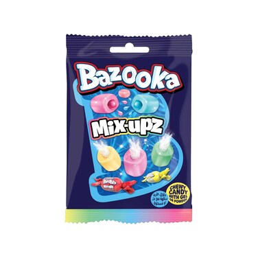 Bazooka Mixupz Chewy Candy With Gel Or Powder 45g