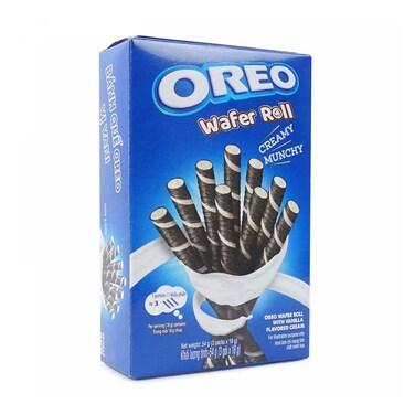 Oreo Wafer Roll Creamy Munchy With Vanilla Flavored Cream 54g