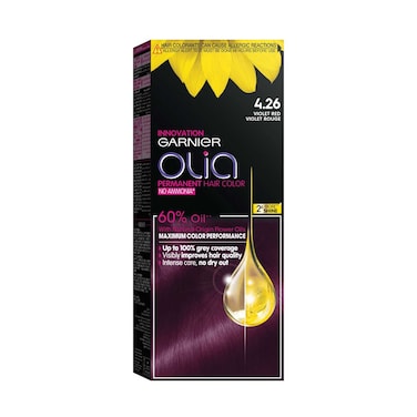 Garnier Olia No Ammonia Permanent Hair Color Violet Red Violet Rouge 4.26