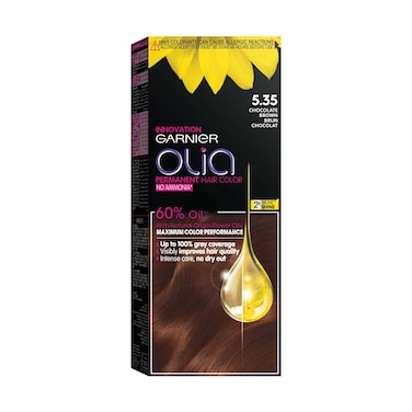 صبغة شعر دائمة غارنييه أوليا بدون أمونيا بني شوكولاتة 5.5