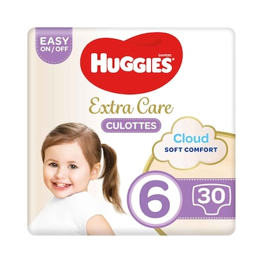 Huggies Extra Care Culottes Size 6 15-25 kg 30 Diaper Pants