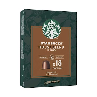 Starbucks House Blend Lungo 8 Intensity 18 Aluminum Coffee Capsules 103g