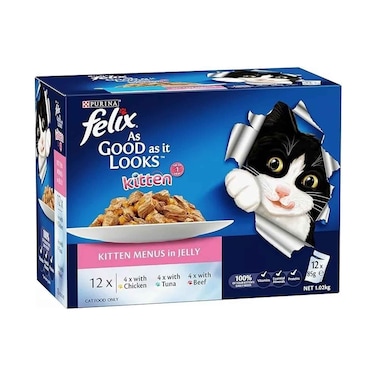 Purina Felix Kitten Menus In Jelly 85gx12 Pieces