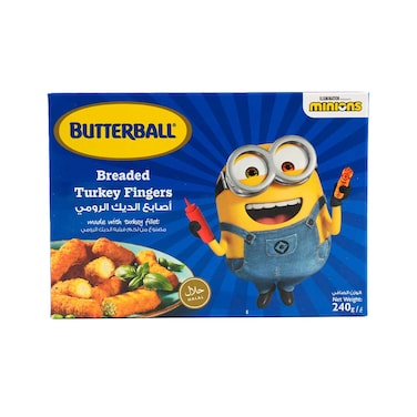 Butterball Frozen Minions Breaded Turkey Fingers 240g