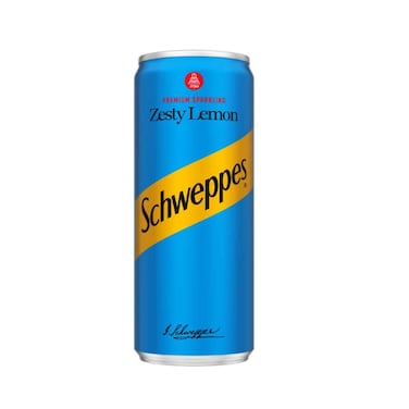 Schweppes Carbonated Drink Zesty Lemon Can 250ml