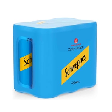 Schweppes Carbonated Drink Zesty Lemon Can 250mlx6 Pieces