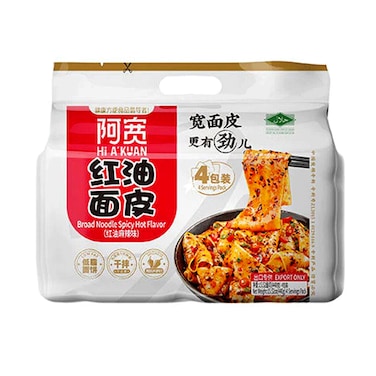 Hi A Kuan Sichuan Broad Noodle Spicy Hot Flavour 440g
