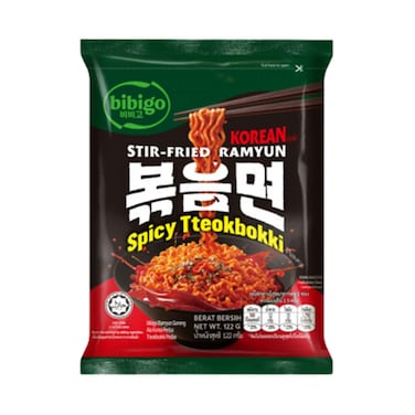 Bibigo Korean Stir Fried Ramyun Spicy Tteokbokki 122g