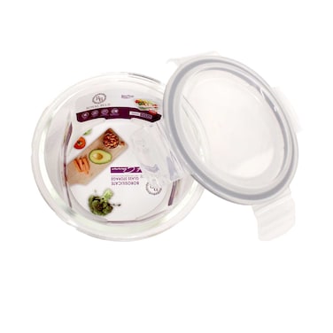 Royal Blue Round Borosilicate Glass Storage 400ml