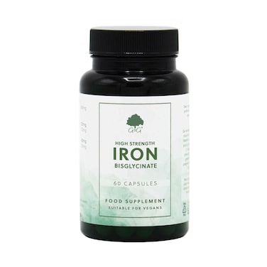 G&amp;G High Strength Iron Bisglycinate Food Supplement 60 Capsules