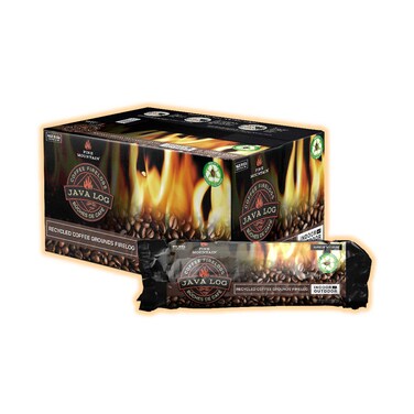Pine Mountain Java Log Recycled Coffee Grounds Firelog 4.8lbs