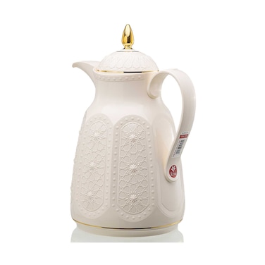 Rose Thermos Creamy White Vacuum Flask 1.0L