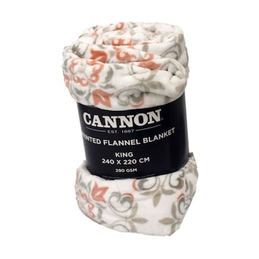 بطانية كانون كينج 240×220 سم من الفلانيل، متنوعة (قد تختلف الألوان والتصميم حسب توافر المخزون)