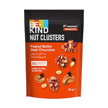 Be Kind Nut Clusters Peanut Butter Dark Chocolate 80g