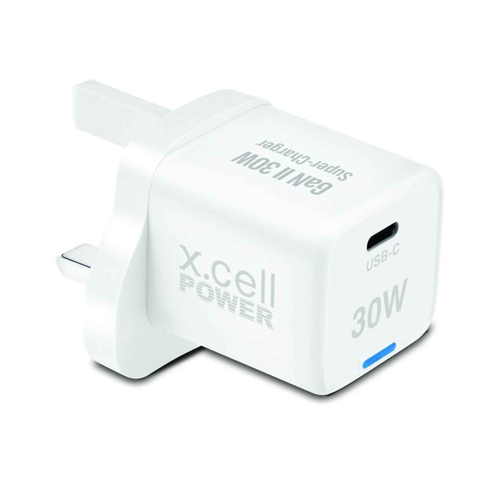 Xcell Wall Charger Gan 30W 1C White