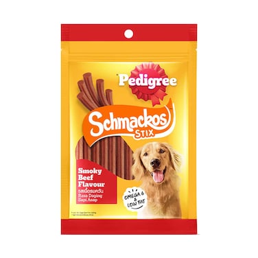 Pedigree Schmackos Stix Smoky Beef Flavour Dog Treats 70g