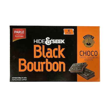 Parle Hide &amp; Seek Black Bourbon Cr&egrave;me Sandwich Choco 600g