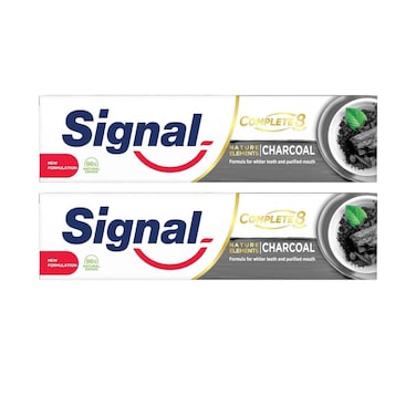 Signal Toothpaste Nature Elements Charcoal 75mlx2 Pieces
