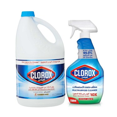 Clorox Bleach 3.78L + Multipurpose Cleaner With Bleach 750ml