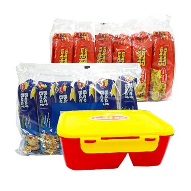 لاكي مي بانسيت نودلز متنوعة 330 جم × 2 قطعة + صندوق لانش