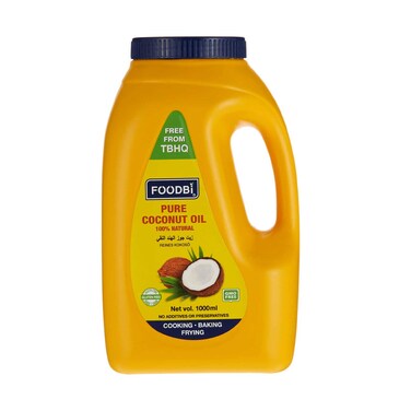 فودبي زيت جوز الهند النقي 100٪ طبيعي 1000 مل