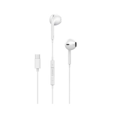 بلاتينيوم سماعة مضيئة من النوع C باللون الأبيض