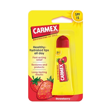 Carmex Moisturising Lip Balm Tube Strawberry 10g