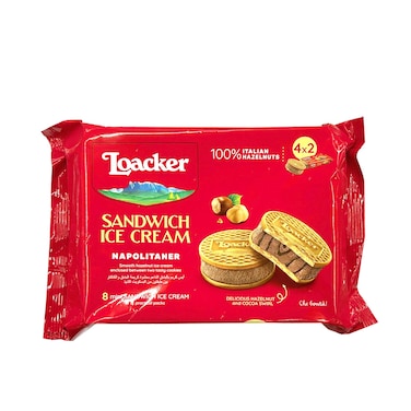 Loacker Sandwich Ice Cream Napolitaner With 100% Italian Hazelnuts 264g