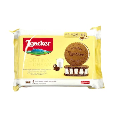 Loacker Tortina Ice Cream Sandwich With Alpine Milk 264g