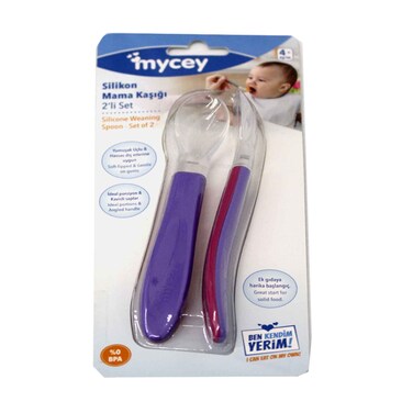 Mycey Silicone Weaning Spoon 2 Purple