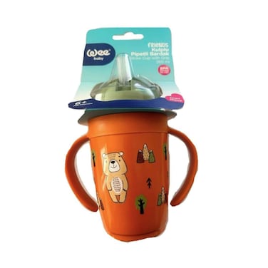 وي بيبي زجاج رضاعة 265 مل مع مصاصة متنوعة الألوان