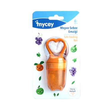 mycey Orange Mesh Fruit And Vegetable Pacifier