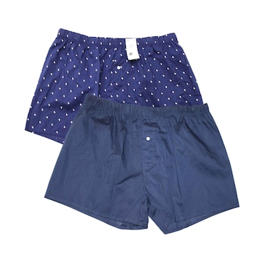 سروال بوكسر رجالي من تكس بيسيك، قطعتان، لون كحلي (لا يُسترد أو يُستبدل المنتج لأسباب صحية)