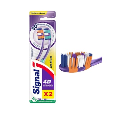 Signal 4D Interdental Medium Toothbrush 2 Pieces