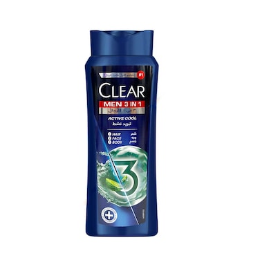 Clear Men 3 In 1 Shampoo Active Cool 600ml