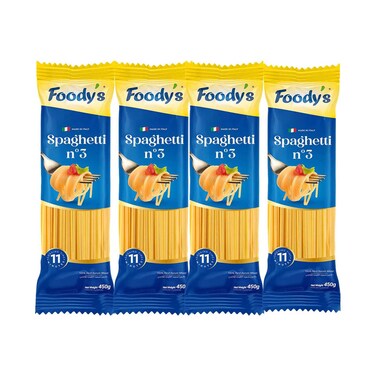 معكرونة سباغيتي رقم 3 من فوديز 450 جرام × 4 قطع