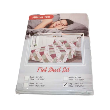 Flat Sheet-King+2 Pillow Cover