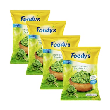 Foody's Frozen Minced Spinach 400gx4 Pieces