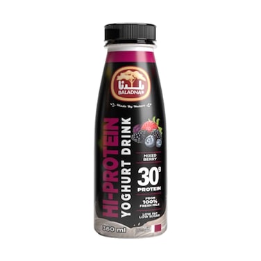 Baladna Hi-Protein Yoghurt Drink Mixed Berry 30g Protein 360ml