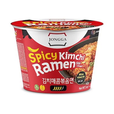 Jonga Spicy Kimchi Ramen Stir Fried Instant Cup Noodles 143g