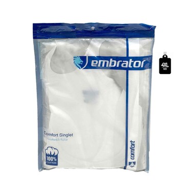 Embrator Men Vest Soft White 4XL No Refund/Exchange for Hygienic Item