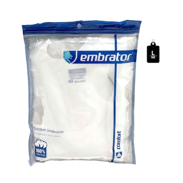 Embrator Men Undershirt Soft White Large No Refund/Exchange for Hygienic Item