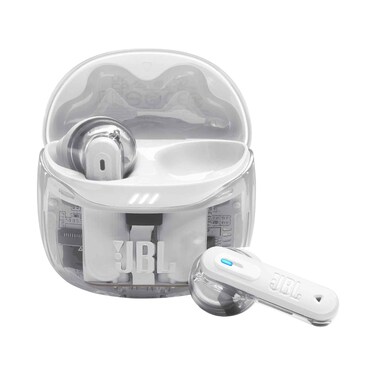 جيه بي ال سماعات اللاسلكية المانعة للضوضاء E-Buds Tuneflex2 باللون الأبيض