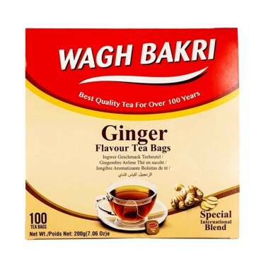Wagh Bakri Ginger Flavour Tea 100 Bags 200g