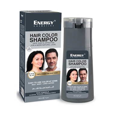Energy Cosmetics Black Hair Coloring Shampoo 400ml