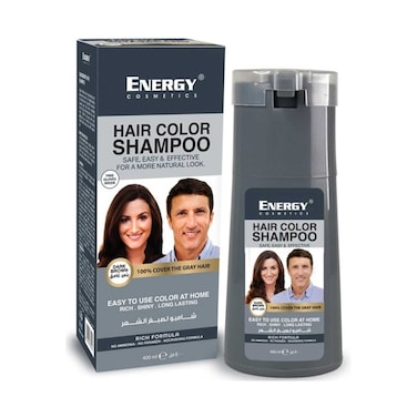 Energy Cosmetics Dark Brown Hair Coloring Shampoo 400ml