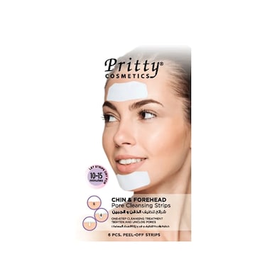 Pritty Cosmetics Chin and Forehead Pore Cleansing Strips 6Pieces
